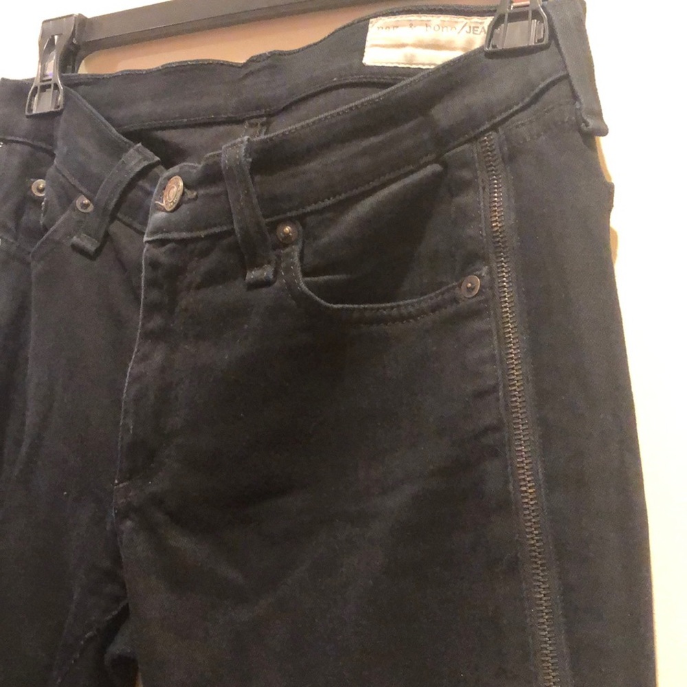 Rag & Bone Black jeans with side zipper